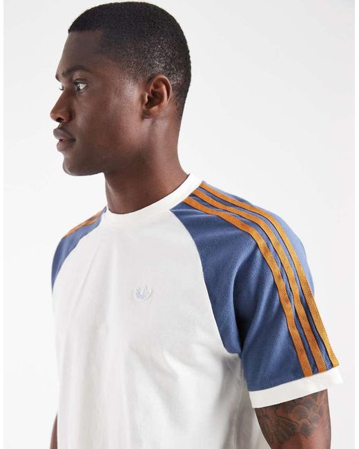 Adidas Originals White Raglan T-shirt for men