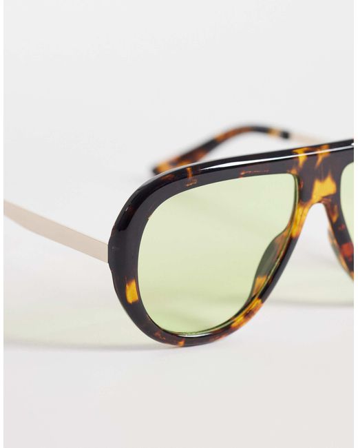 ASOS Natural – temple – pilotensonnenbrille