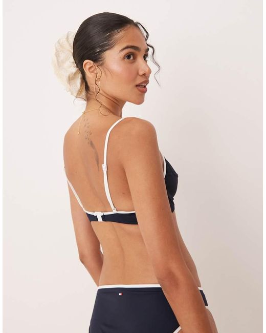 Tommy Hilfiger Blue Underwire Bikini Top