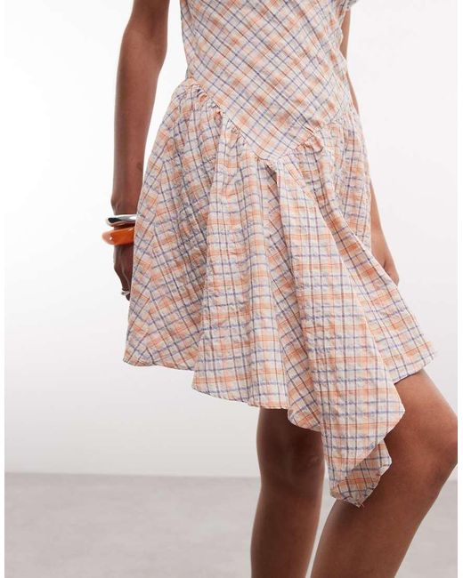 Reclaimed Vintage Pink Cami Mini Sundress With Asym Hem