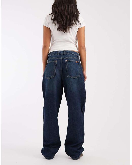 Collusion Blue Antifit Mid Rise Jeans