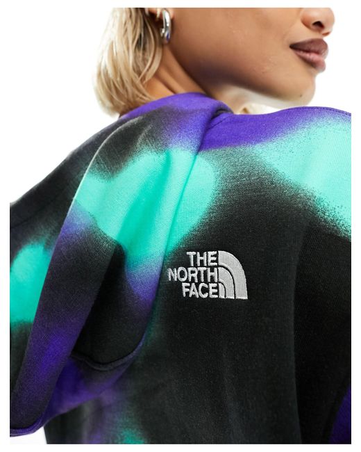 The North Face Black – essential – oversize-kapuzenpullover aus fleece mit em marmormuster, exklusiv bei asos