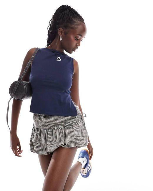 Collusion Blue Slash Neck Vest