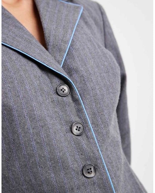 Collusion Gray Fitted Blazer