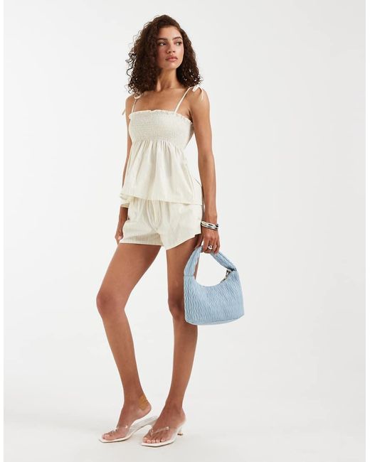Motel White Co-ord Zerah Floaty Cami Top