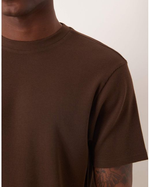 ASOS – basic-t-shirt in Brown für Herren