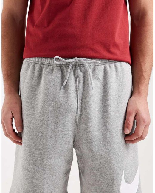 Nike Red Club Fleece Shorts With Large Logo for men