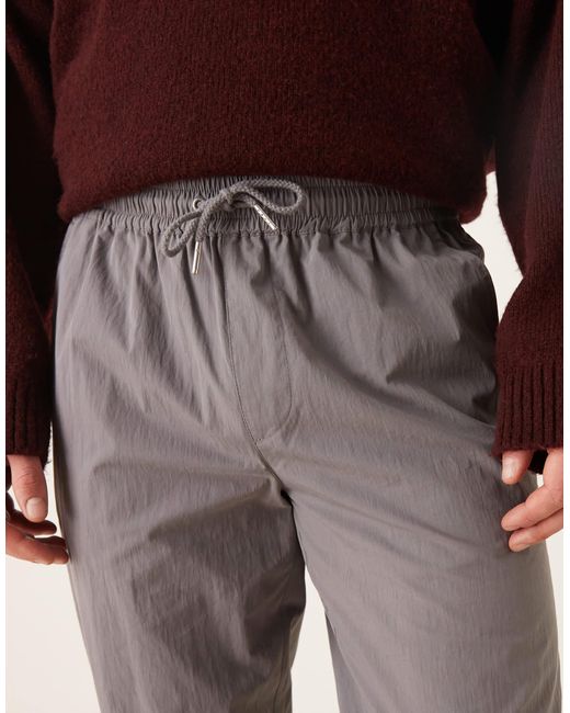 ASOS Gray Slim Pull On Trousers for men