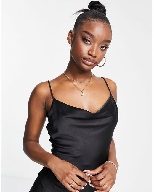 black cami dress mini