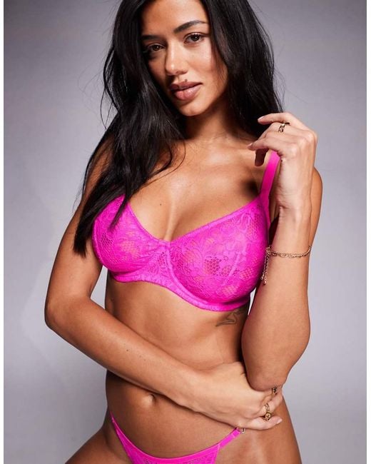 ASOS Purple Fuller Bust Margot Lace Underwired Bra