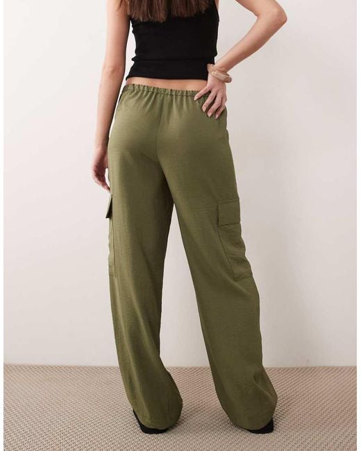 Miss Selfridge Green Tailored Fluid Cargo Pants