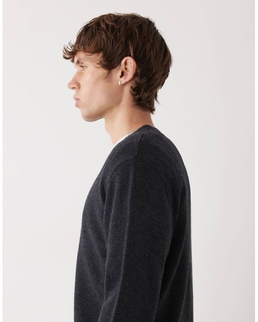 Weekday Blue Premium Wool Blend Jumper for men