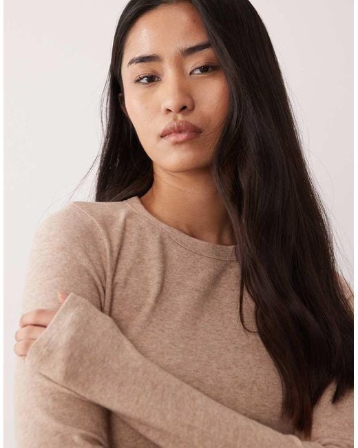 Abercrombie & Fitch Natural Crew Neck Lounge Top