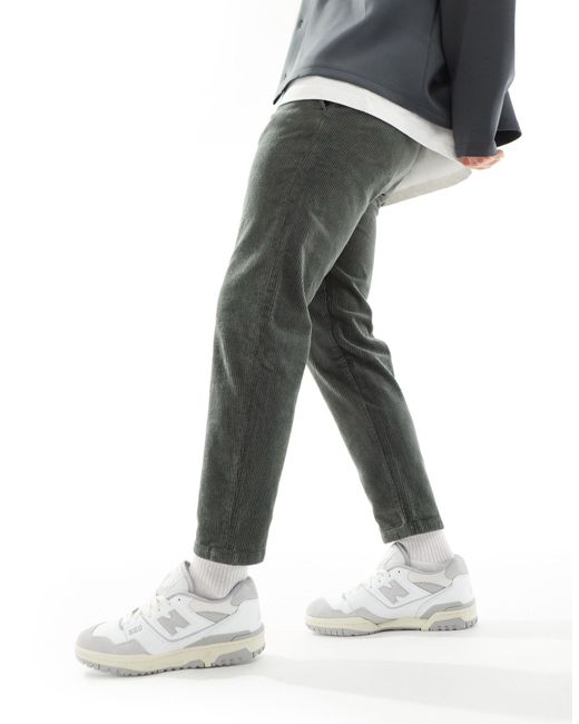 Pantalon raccourci en velours côtelé - délavé Only & Sons pour homme en coloris Gray