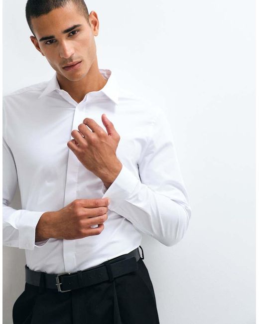 ASOS White Slim Fit Smart Shirt for men
