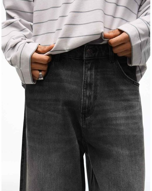Bershka Black Super baggy Jeans for men
