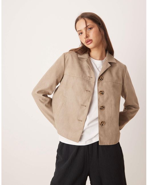 Veste en imitation daim - clair Jdy en coloris Natural