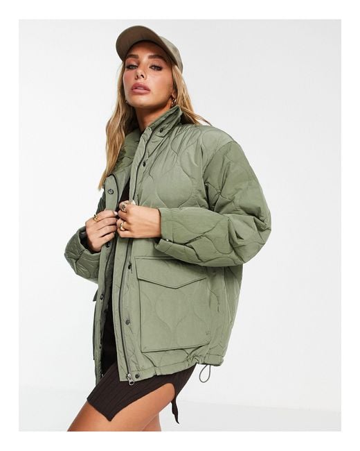 & Other Stories Polyamide Quilted Jacket in Green | Lyst UK