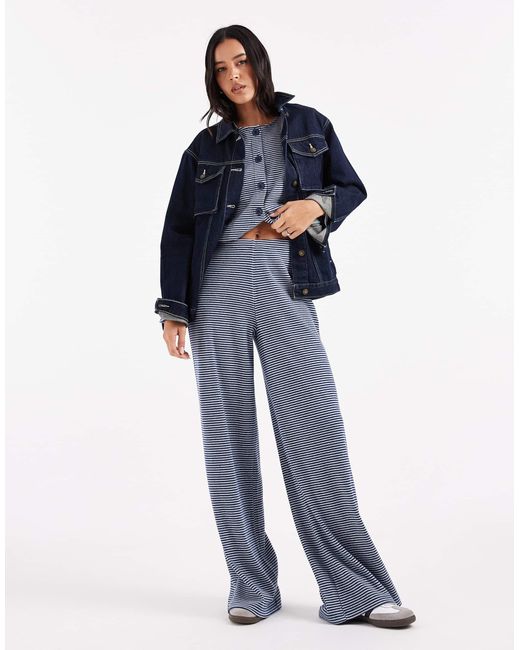 Miss Selfridge Blue – gestreifte hose