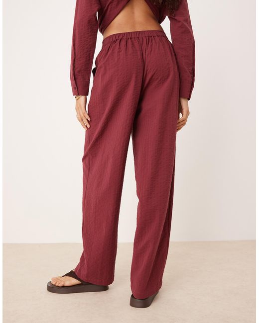 ASOS Red – relaxed fit schlupfhose aus seersucker