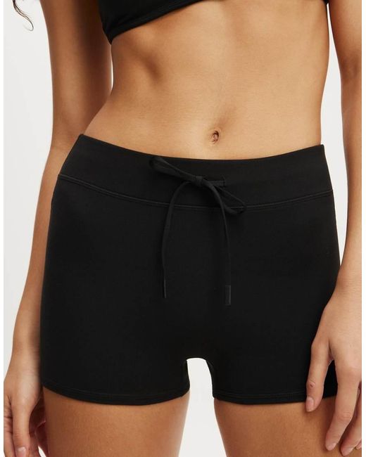 Cotton On Black Ultra Soft Tie Front Micro Short