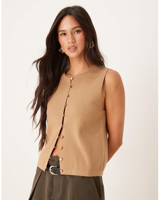 Mango Natural Fine Knitted Vest