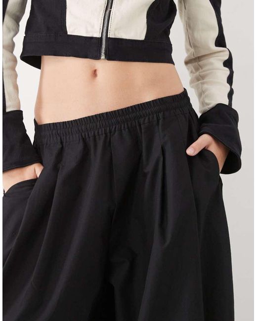 Collusion Black Balloon Leg Trouser