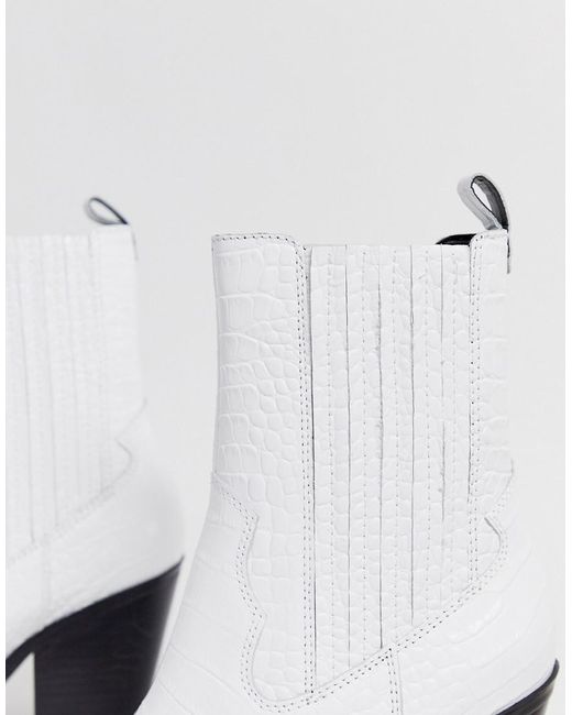 ALDO Drerissa Heeled Leather Western Boot in White Lyst Canada