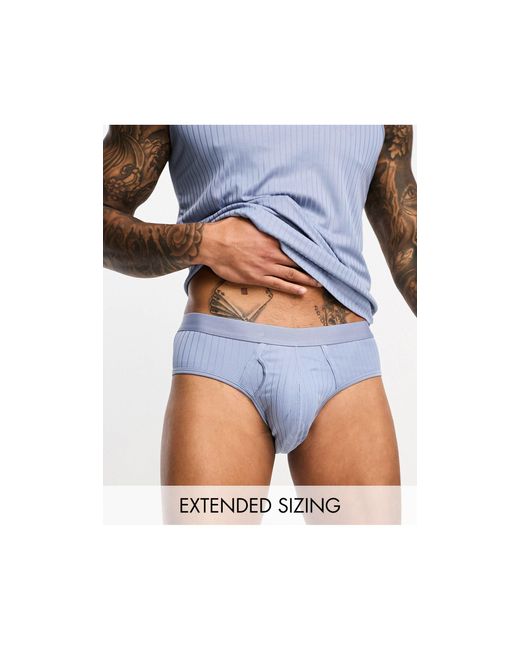 ASOS Blue Underwear Set With Tank Top And Briefs for men