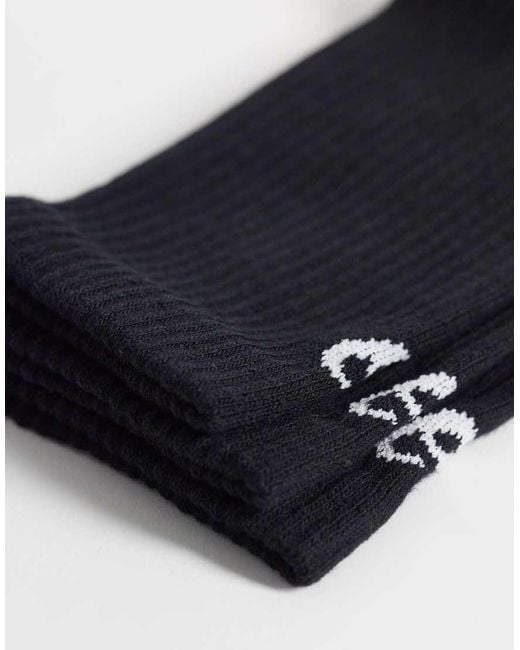 Asics Black 3 Pack Crew Sock