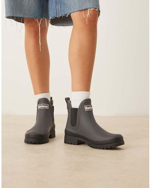 Barbour Black Mallow Chelsea Gumboots