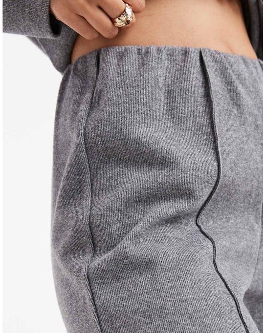 Threadbare Gray Co-Ord Cotton Jersey Mix Soft Touch Pull On Trousers