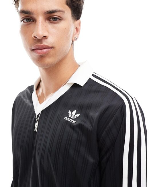 Maillot a manches longues en pique adidas Originals pour homme en coloris Noir Lyst