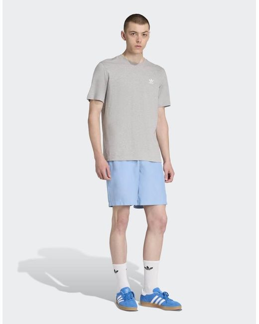 Adidas Originals Blue Adicolor 8-Inch Swim Shorts for men