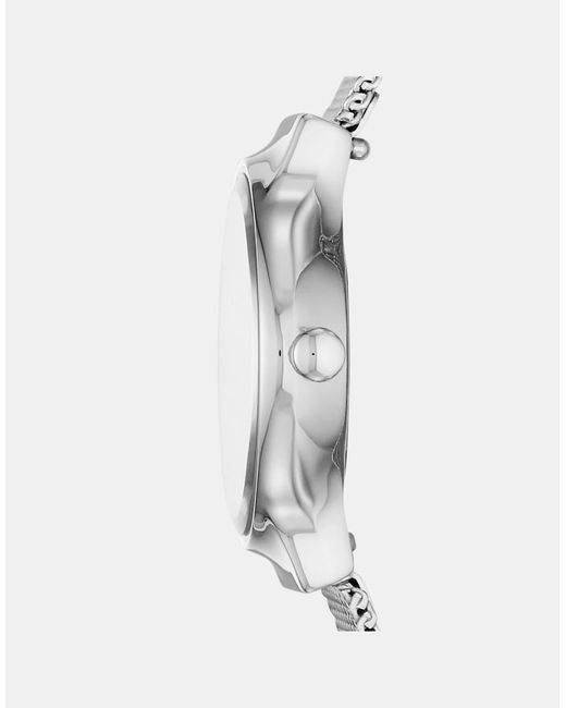 Skagen White 'S Freja Lille Two Hand, Stainless Steel Watch