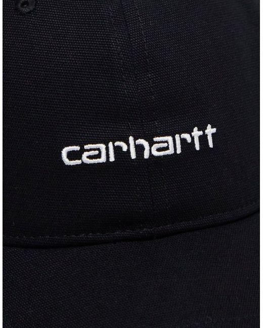 Gorra negra con texto Carhartt de color Blue
