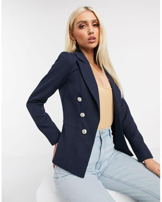 Lipsy military best sale tailored button blazer