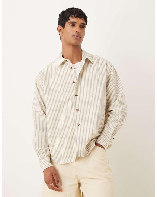 Camisa A Rayas Extragrande De -Azul ASOS de hombre de color Natural