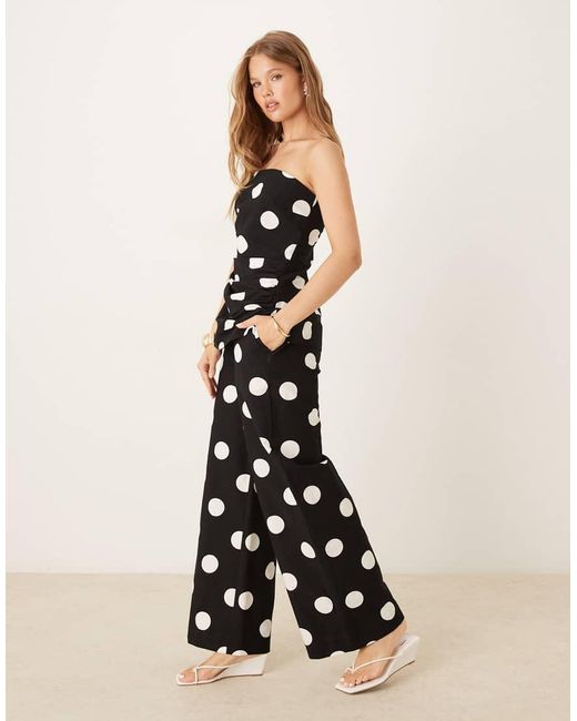 Nobody's Child White Marielle Linen Look Wide Leg Pants