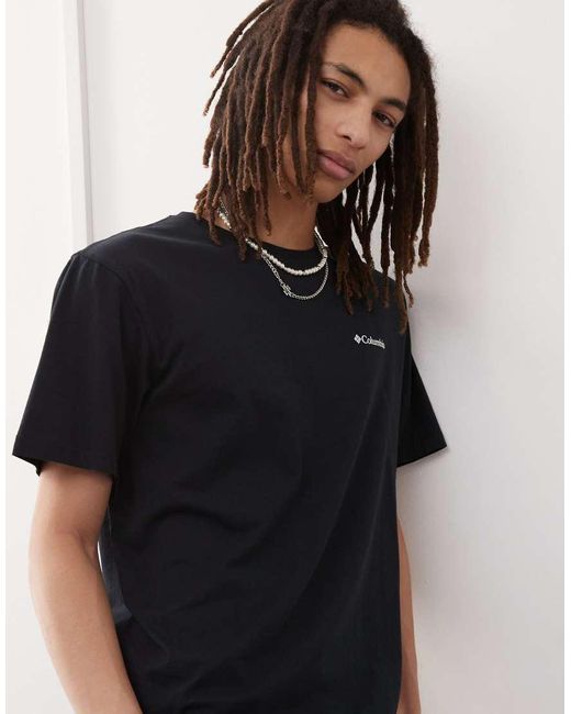 Columbia Black Talbert Ridge Short Sleeve Graphic T-shirt for men