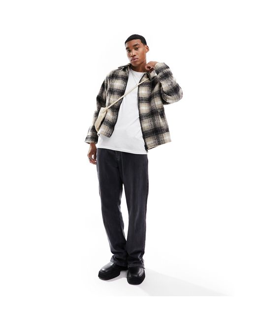 Checkered harrington deals jacket