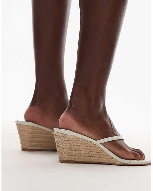 TOPSHOP Brown Hannah Wedge Heel