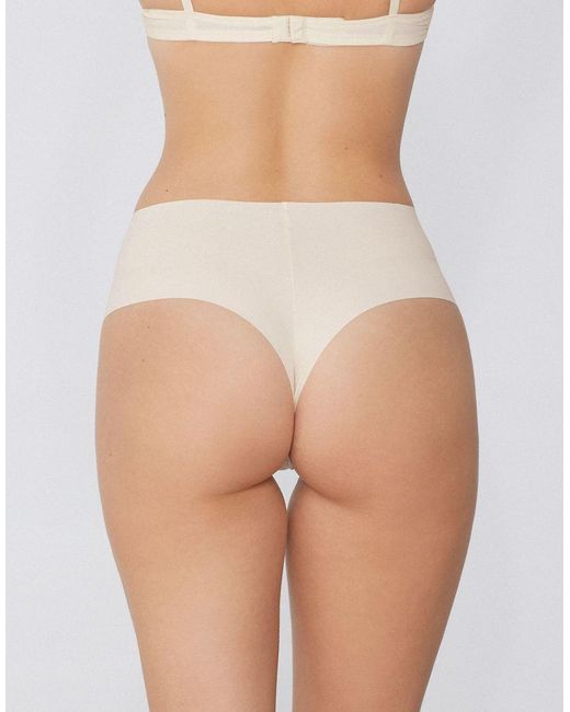 Tezenis Natural High-Waist Laser-Cut Brazilian Briefs
