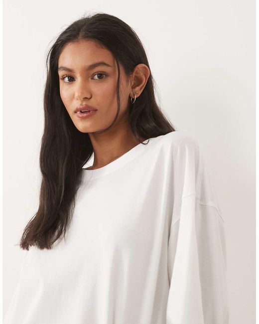 ARKET White Oversized Long Sleeve T-shirt