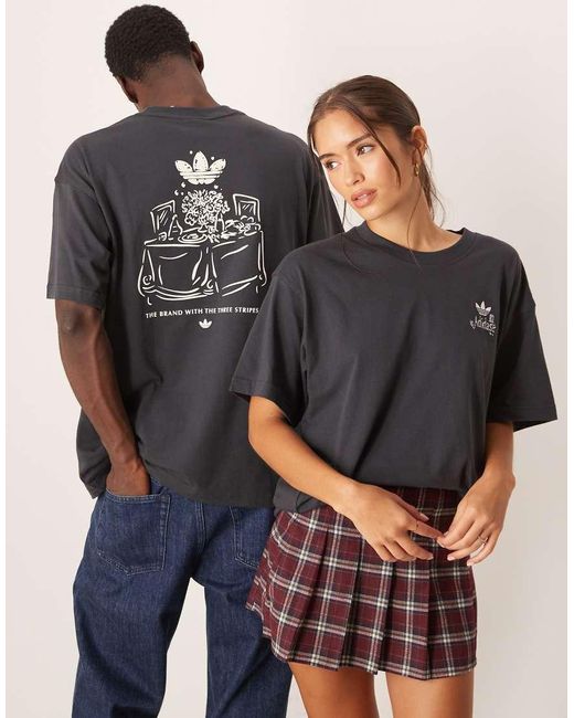 Adidas Originals Gray Supper Club Graphic T-shirt