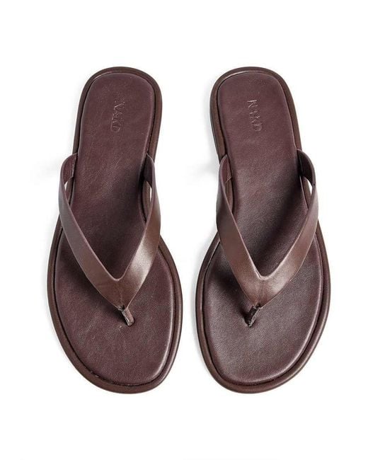 NA-KD Purple Flat Flip-Flop Sandals