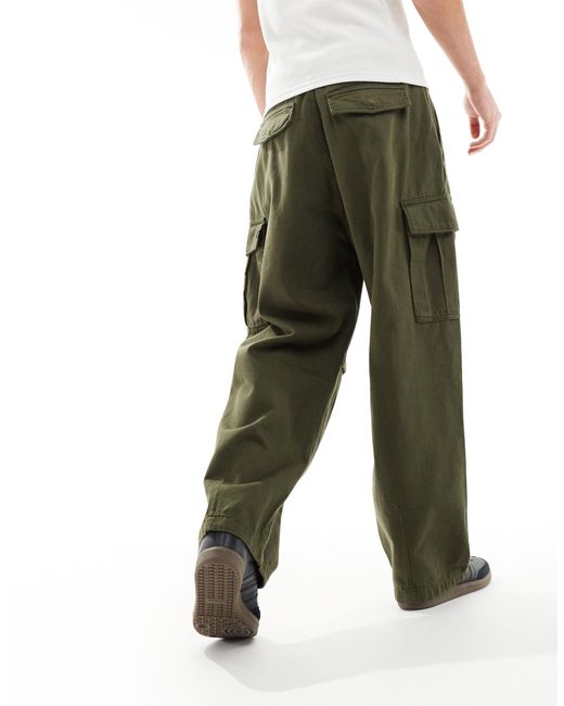 Alpha Industries Green Aircraft Loose Fit Cargo Pants for men