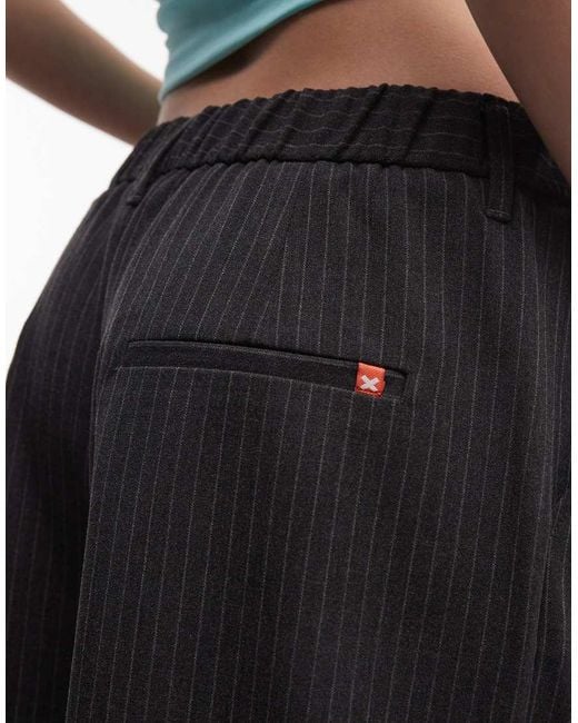 Collusion Blue Pinstripe 3/4 baggy Culotte