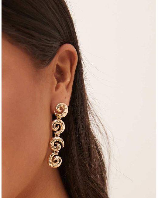 Orecchini Pendenti A Spirale di ASOS in Brown