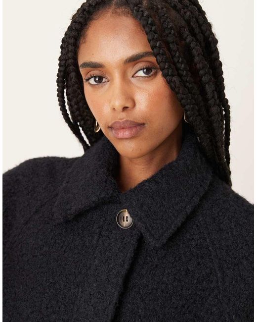 ASOS Black Top Collar Brushed Bomber Jacket